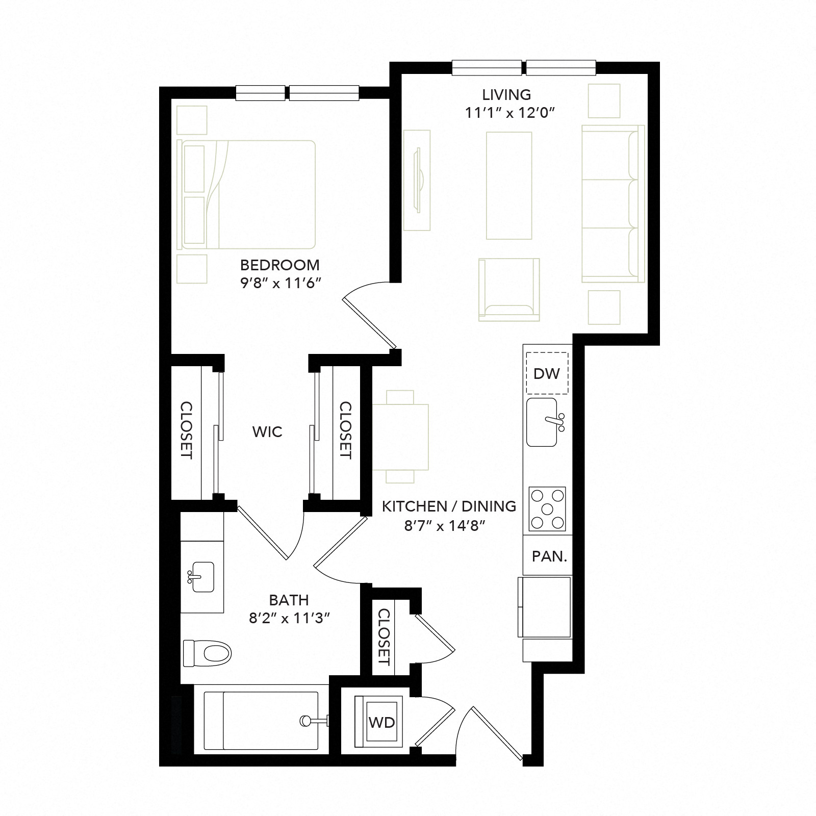Floor plan layout diagram for A1